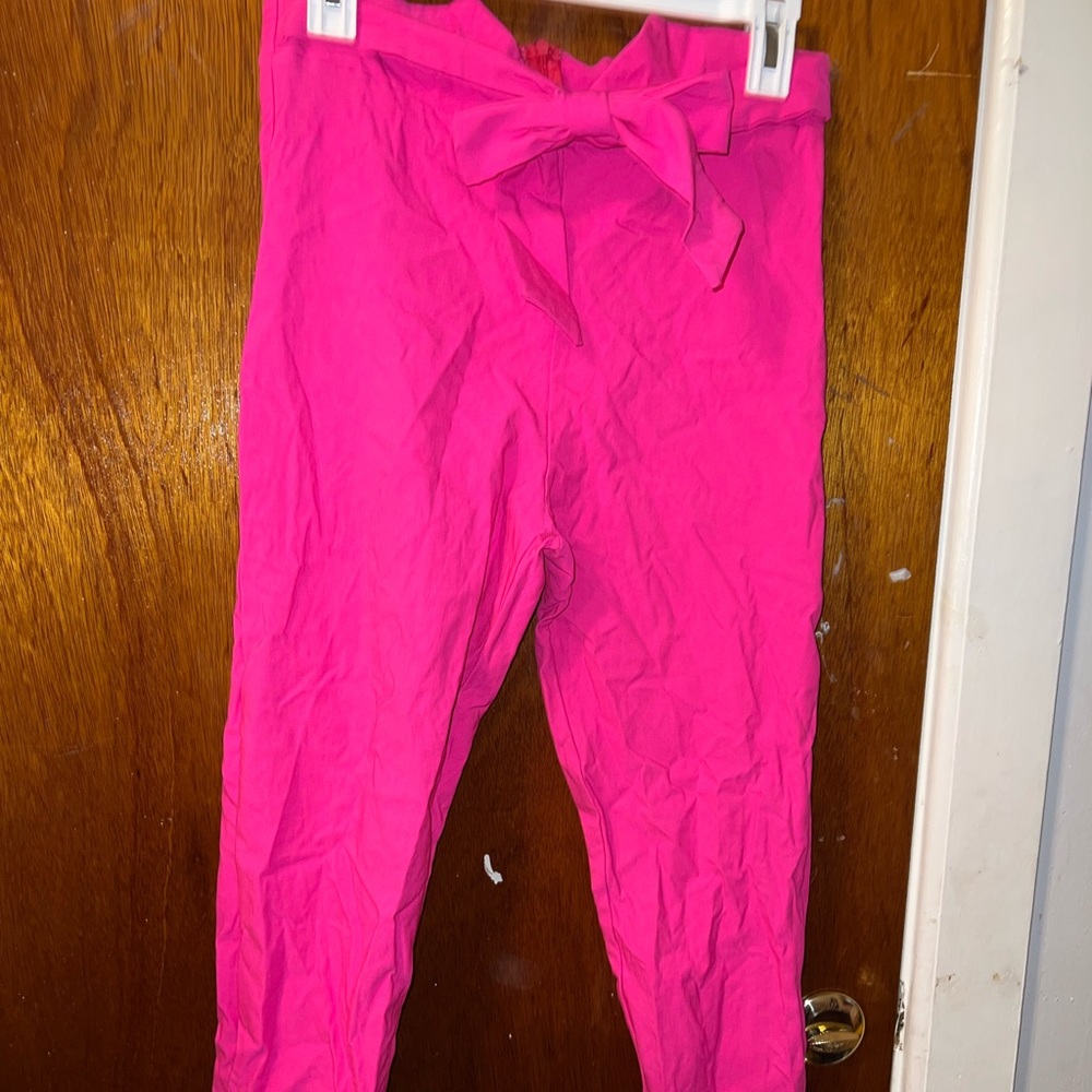 High waist tie front Pant